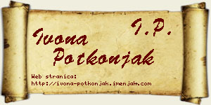 Ivona Potkonjak vizit kartica